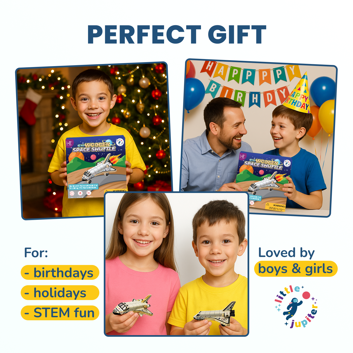 AYK Brand - Wholesale DIY Craft Kit - Kids - DIY Wooden Space Shuttle with Stickers5