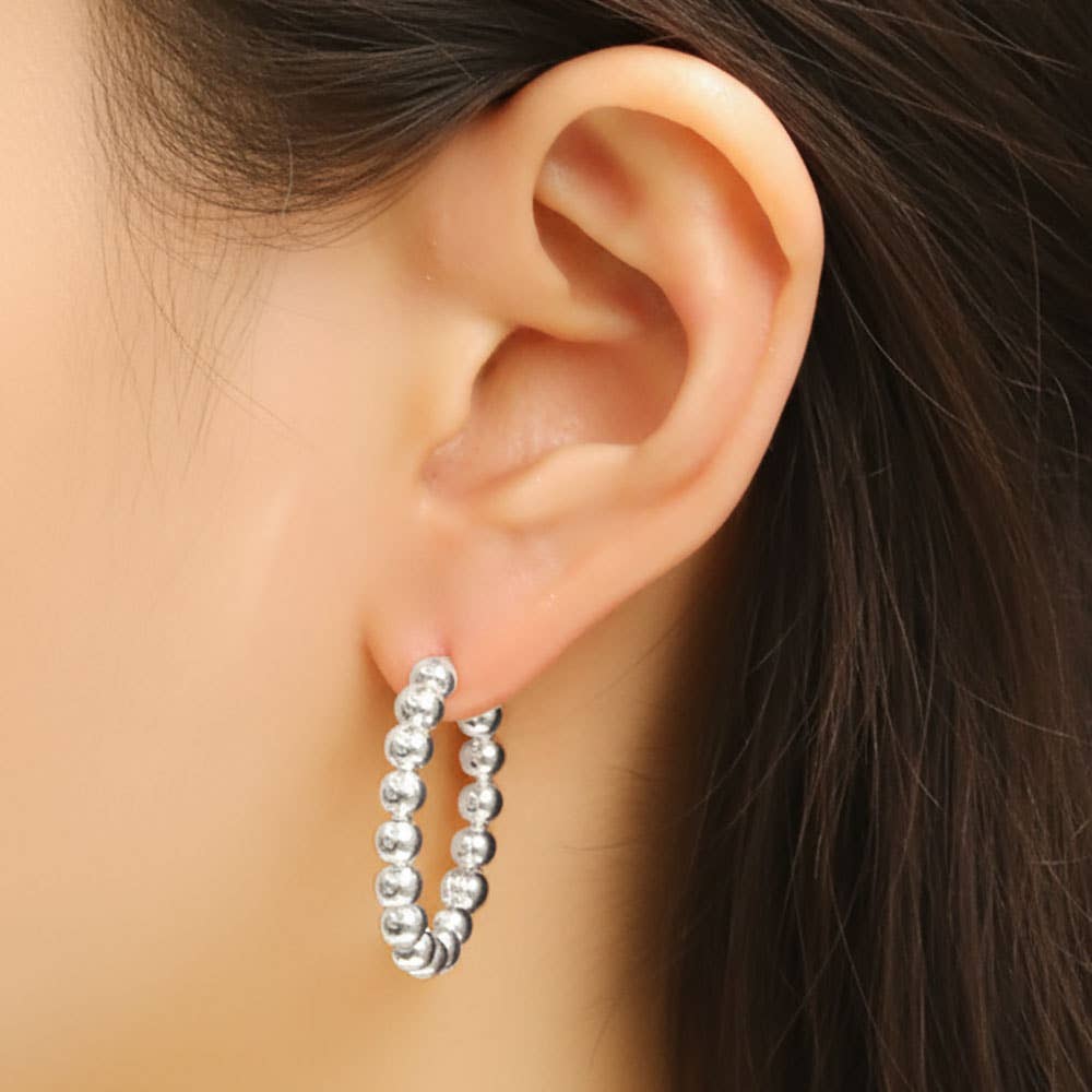 Sensibling Corp. – Engroshandel Hoops – Øreringe i 14K guldbelagt perleformet bøjle6