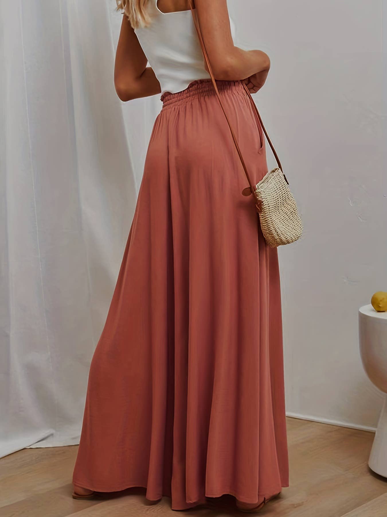 Lily Clothing - Wholesale Pants - Women's - High-Waisted Wide-Legged Pants Long Skirt Pants1