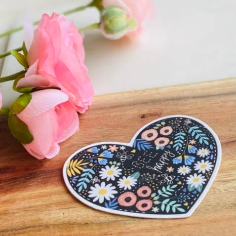 Makerie Day - Wholesale Sticker - Bee Happy Heart Sticker1
