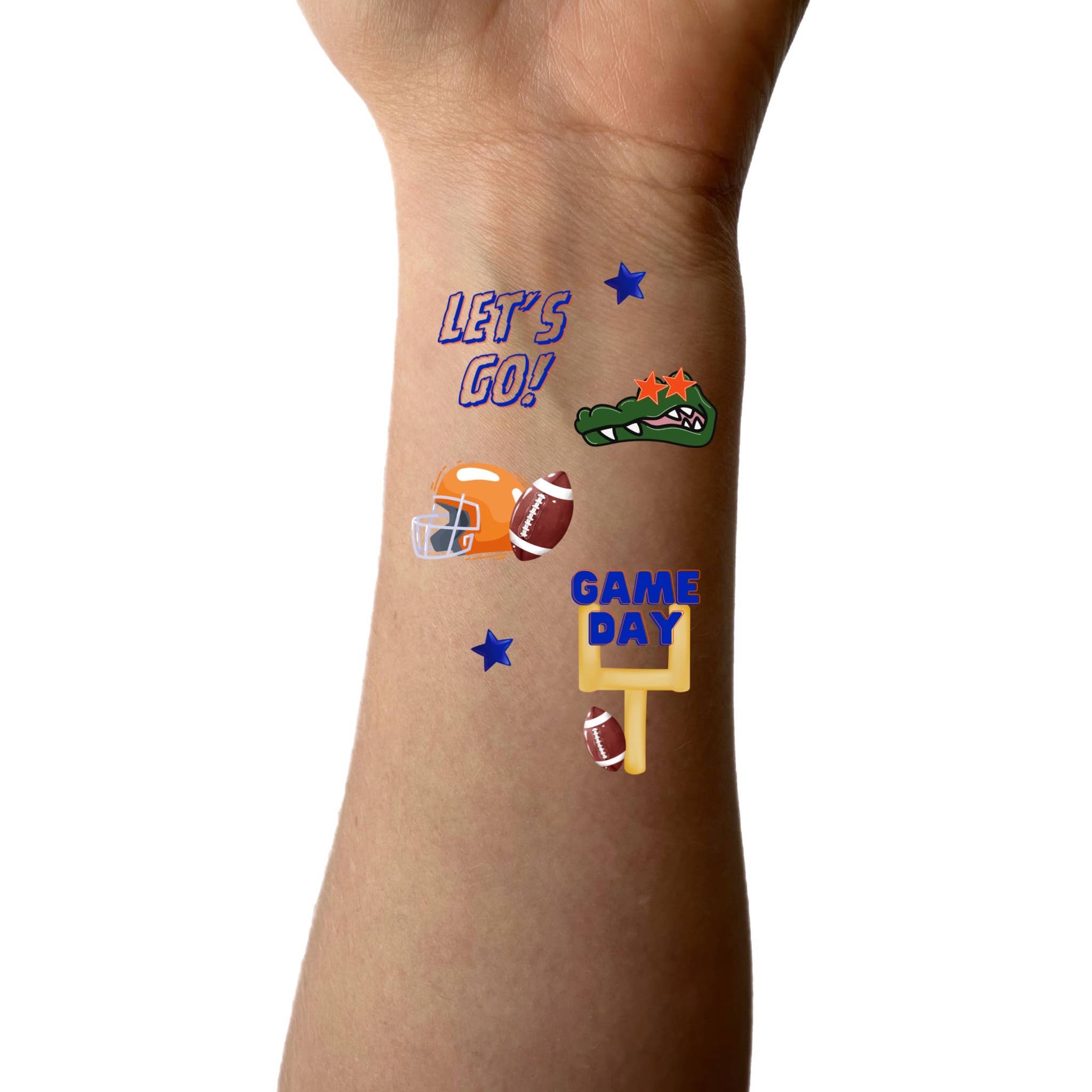 Happy Hues Tattoos - Wholesale Temporary Tattoo - Alligator School Spirit Temporary Tattoos0
