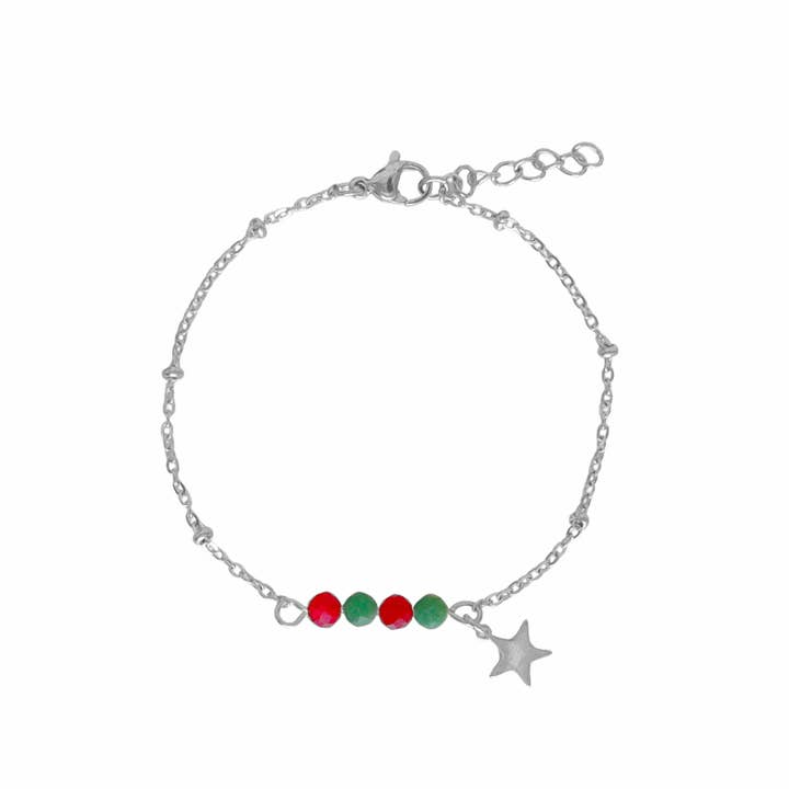 Bracelet Rubis & Émeraude - Argent pour la vente par Saint Clairmont