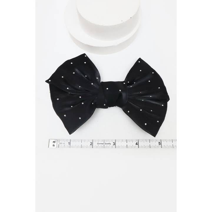 MIX COLOR Stud Detail Shiny Bow Clips for wholesale on Faire4