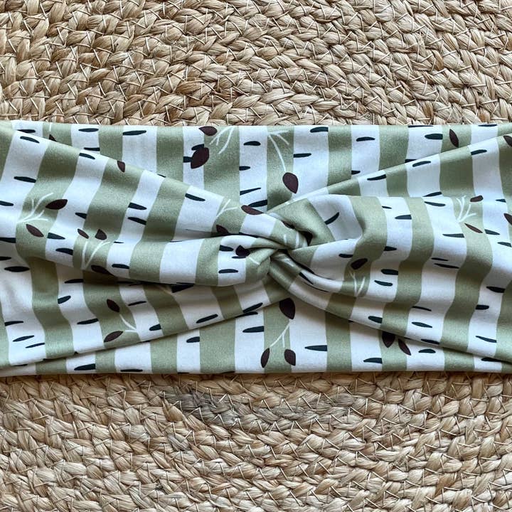 Designs by Rachel Joy - Wholesale Fashion Headband - Women's - Green Birch Knit Twist Headband
