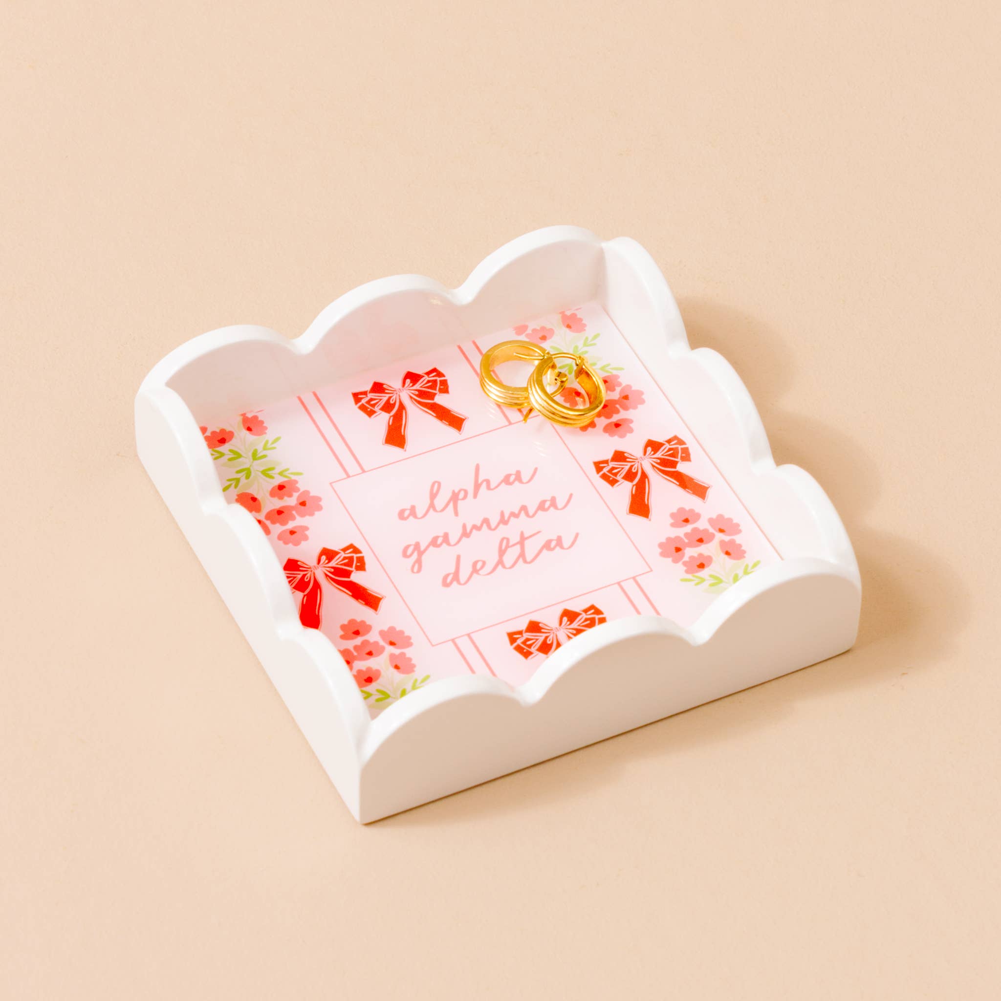 The Darling Effect - Wholesale Keychain - Women's - Sorority Scallop Trinket Tray - 19 Chapters Available34