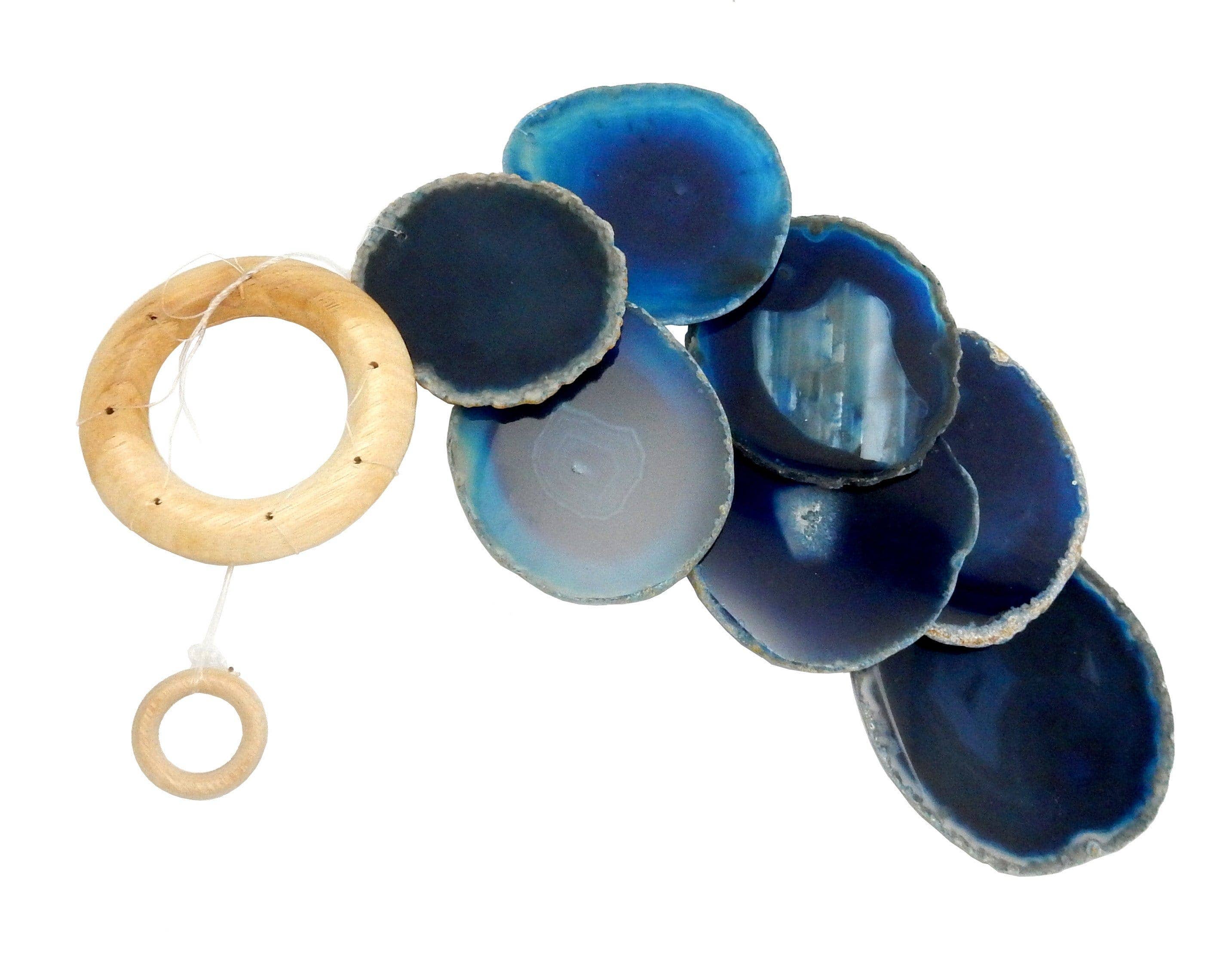 Rock Paradise - Venta al por mayor Campanas de viento - Móvil de Viento con Rodajas de Ágata para Decoración Espiritual del Hogar1