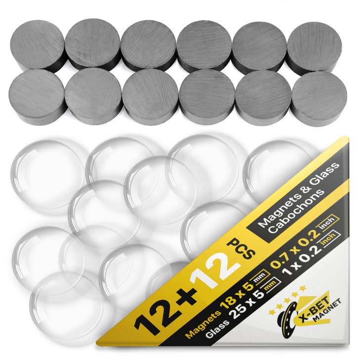 X-bet MAGNET - Venta al por mayor Imanes - Imanes de cerámica con cúpula de cabujones transparentes