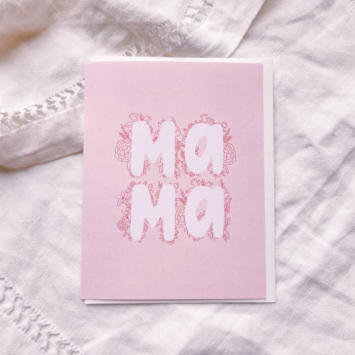 Cartão comemorativo do dia das mães Mama Florals por atacado de Full Bloom and Co.