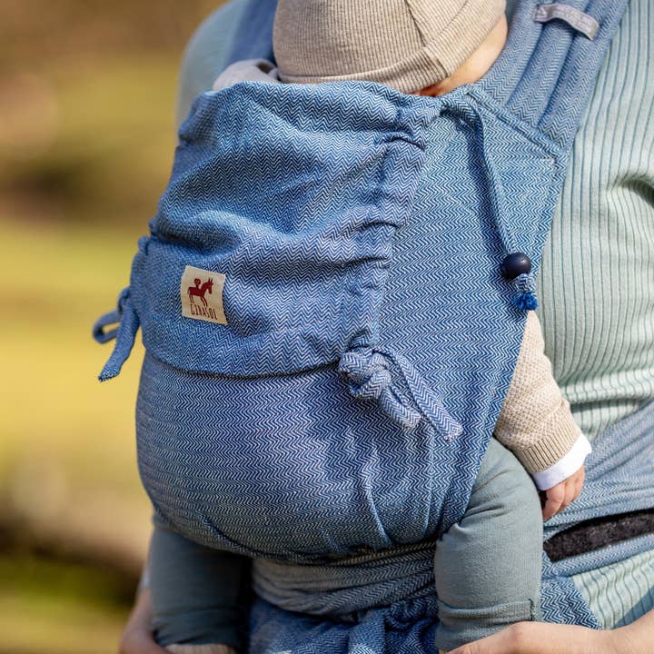 Girasol - Wholesale Baby Carrier - MySol Blue Tweed baby carrier - recycled cotton, sustainable