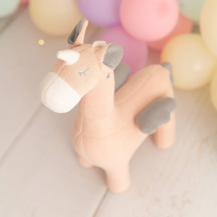 Crochetts - Wholesale Squishy Toy - Kids & Baby - PINK WINGED UNICORN 100% COTTON 3