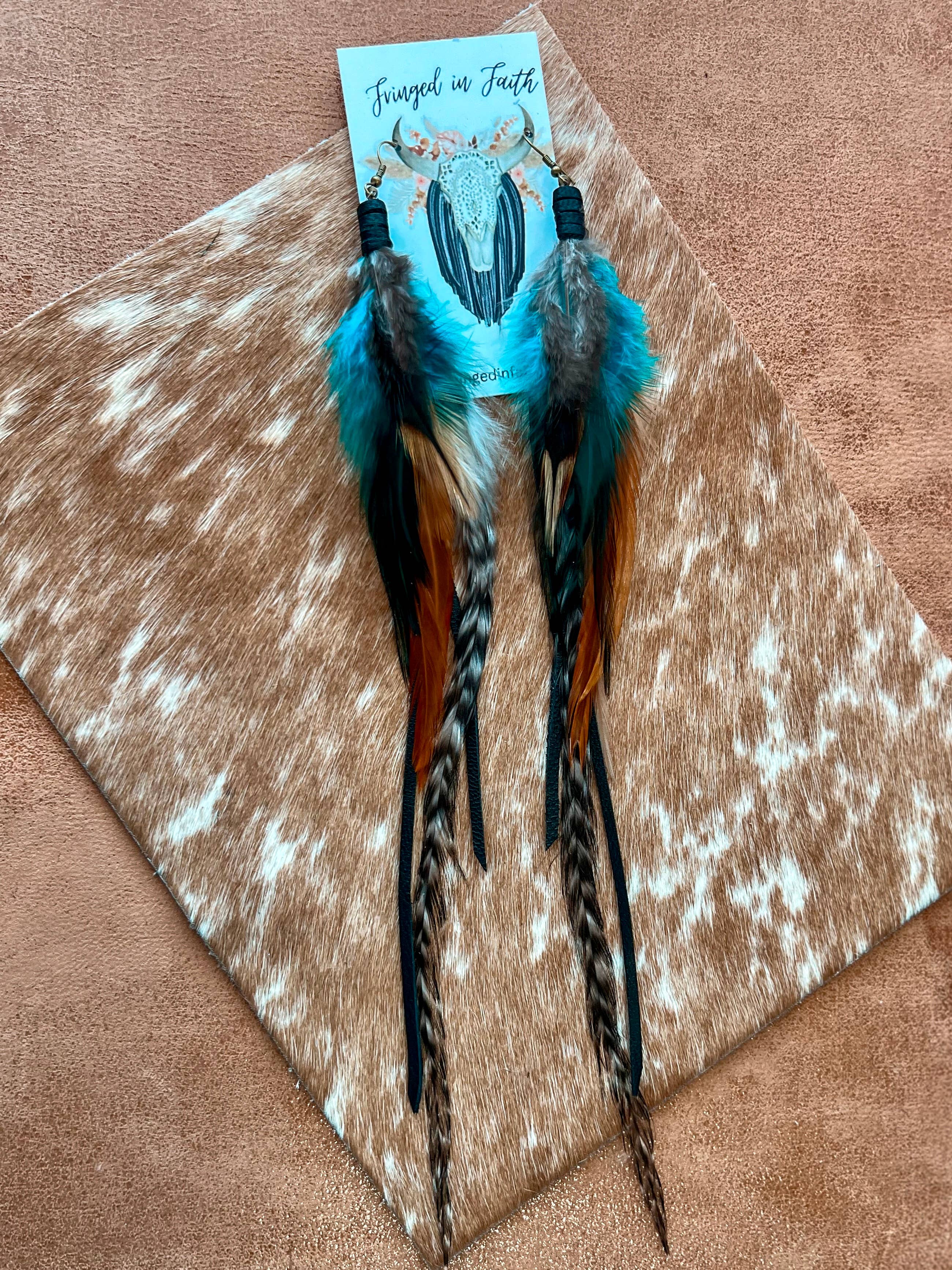 Fringed In Faith - Wholesale Tassel Earrings - Willow Creek Feather Earring11