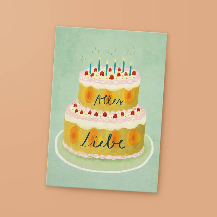 franzizo nachhaltige papeterie - Wholesale Postcard - Postcard “Alles Liebe”