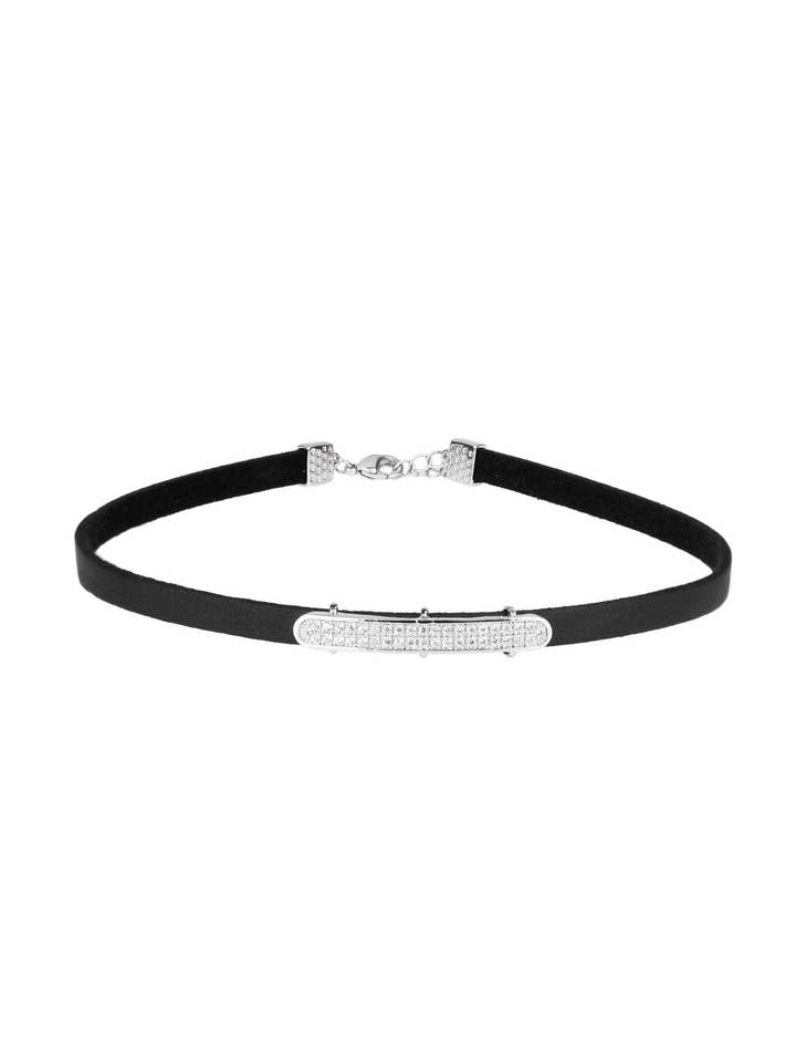 Crystal Leather Choker Necklace for wholesale by Veroma Gifts