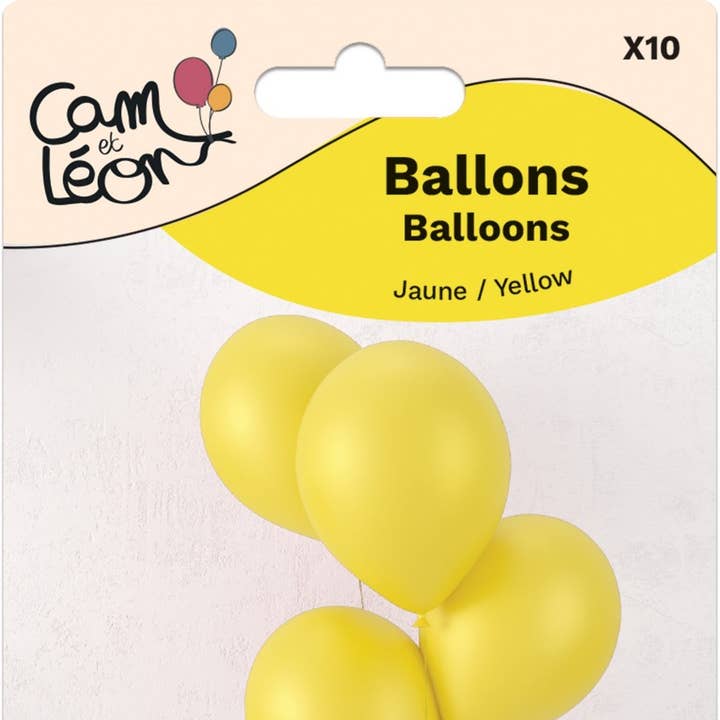 P'tit Clown - Wholesale Balloon - C&L Balloon Ø 30 cm - Set of 10 - Yellow0