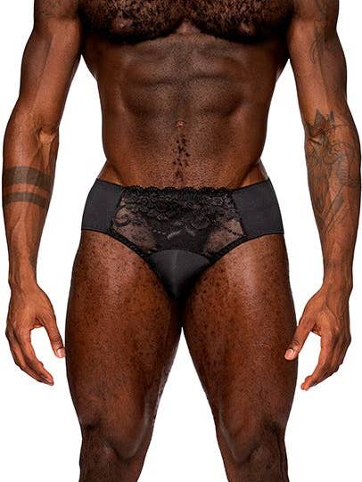 Bolsa sólida para bikini Male Power MP492280-BLACK para venta al por mayor de Lingerie Mart