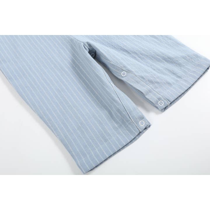Lil Cactus - Wholesale Overalls - Baby - Light Blue Pinstripe Smocked Jon Jons2
