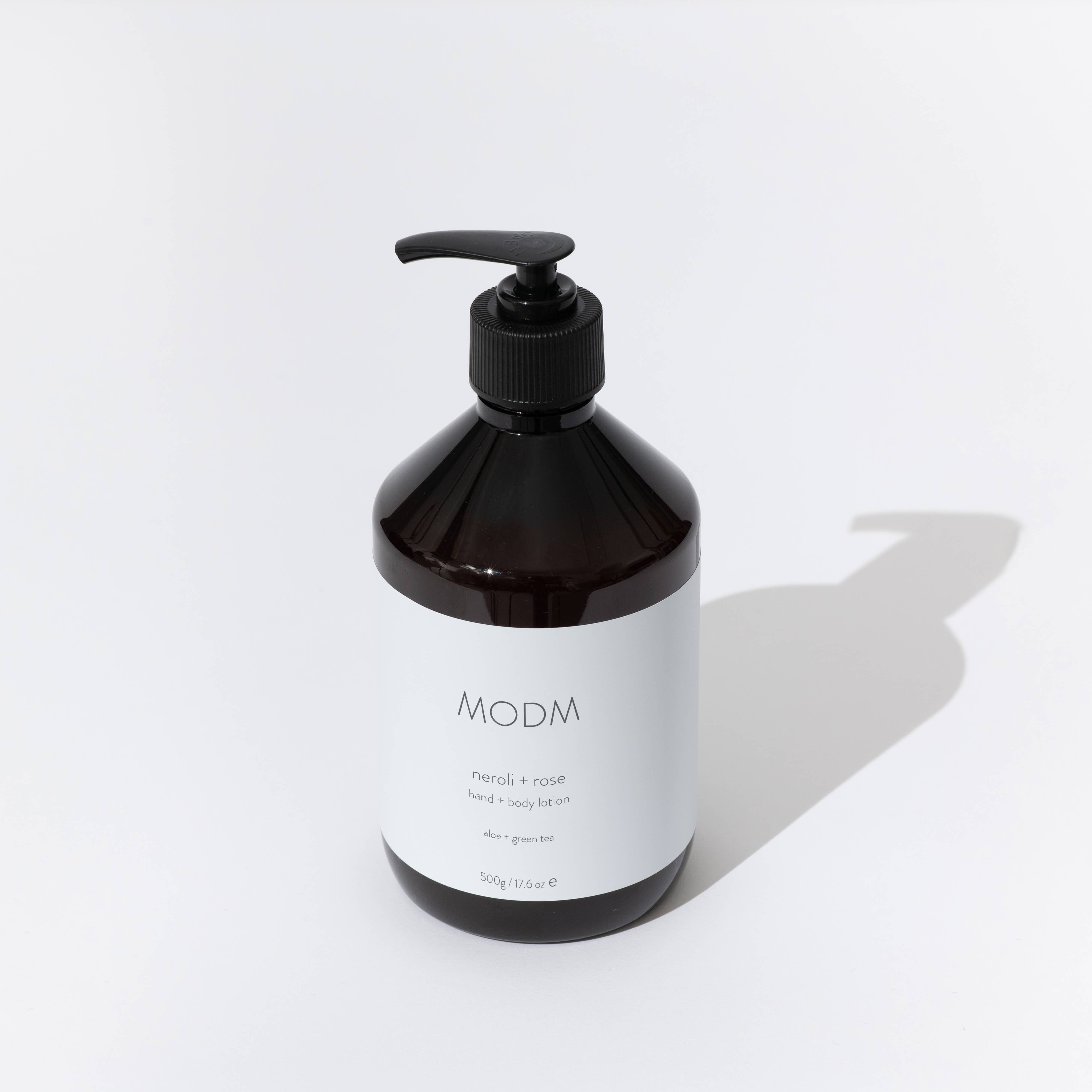 MODM – wholesale Hand & body lotion – MODM Hand + Body Lotion w/ Aloe + Green Tea - Neroli + Rose2