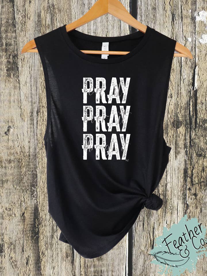 Pray Over It Muscle Tank for wholesale by Feather & Co.