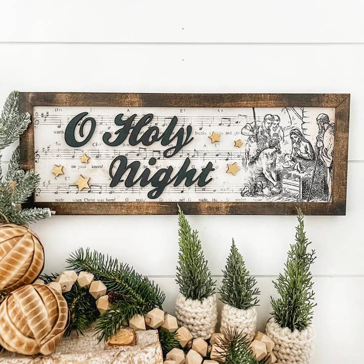 WillowBee Signs & Designs - Wholesale Sign - Oh Holy Night Christmas Sign1