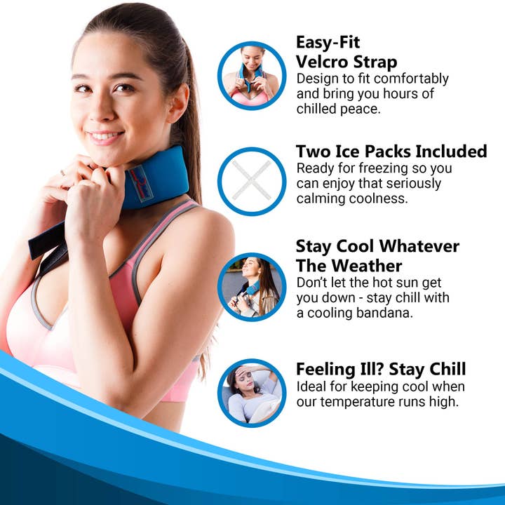 Cool Relief - Wholesale Hot/Cold Compress - Refreezable Cooling Ice Bandana