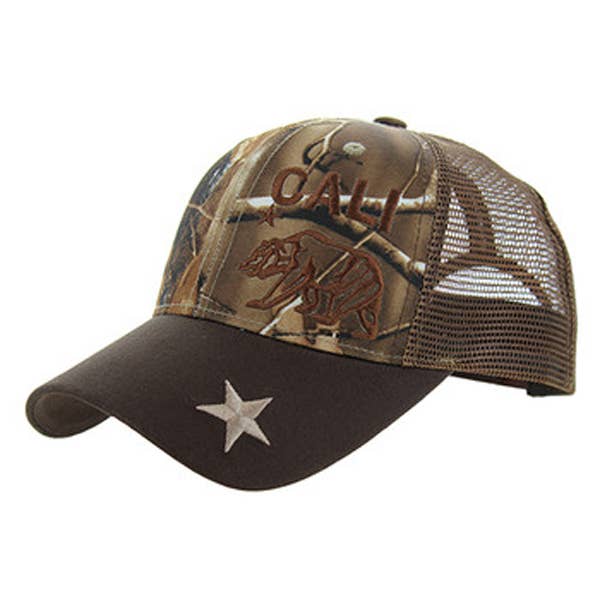 Kalifornien Björn Truckerkeps – Avslappnad Nätbaksida Keps för wholesale av S & J Gift Inc