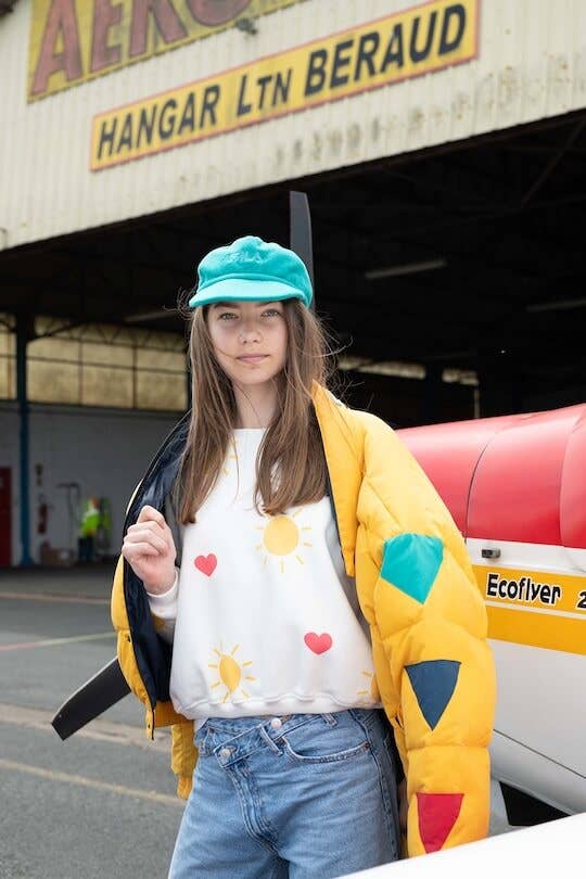 Ayuna - Wholesale Sweatshirt - Women's - Women's Oversized Cotton Sweatshirt Sun and Heart - Sunny Heart4