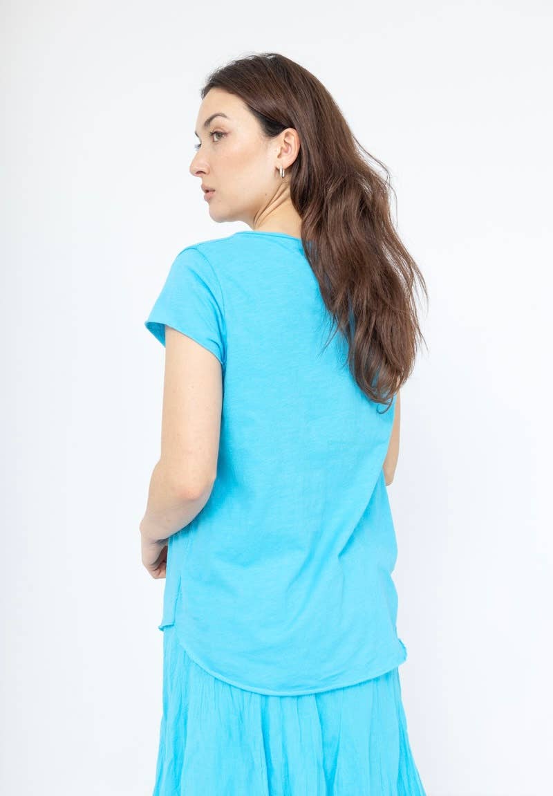 LINEN & COTTON HOUSE – Engroshandel T-shirt – til kvinder – Bomuld t-shirt med rund hals, basis 811726