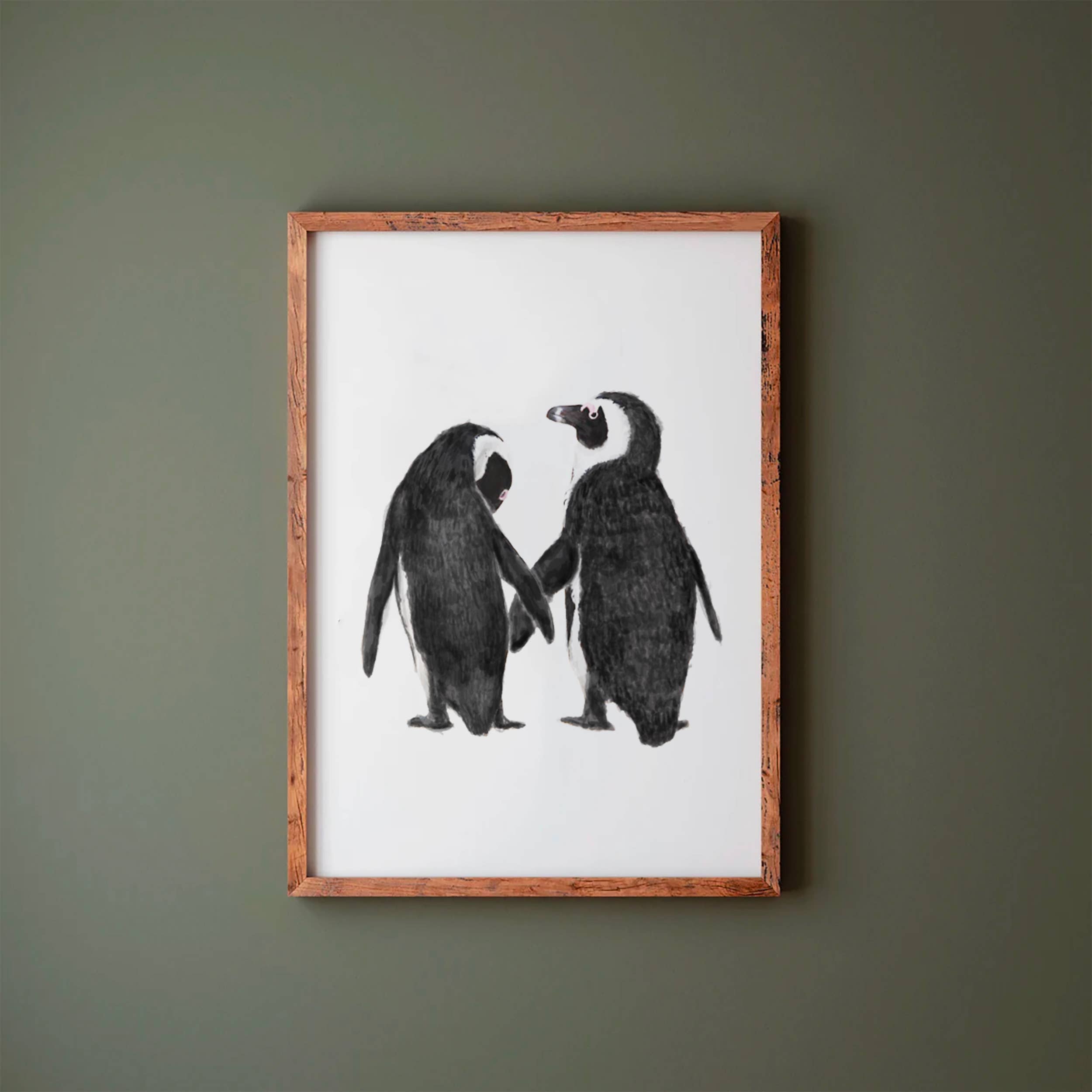 Triple Studio - Wholesale Art Print - Penguins in Love Art Print | Wedding & Anniversary Gift3
