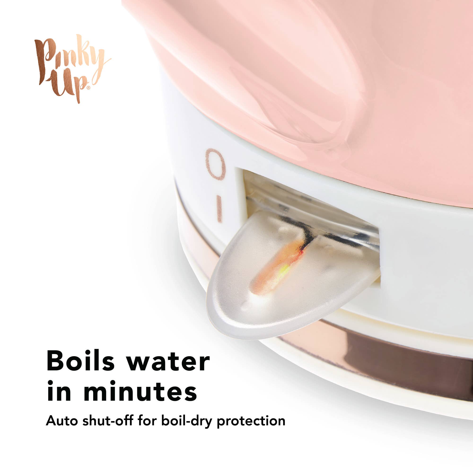 Pinky Up - Wholesale Tea Pot - Noelle™ Ceramic Electric Gooseneck Tea Kettle 50oz in Pink7
