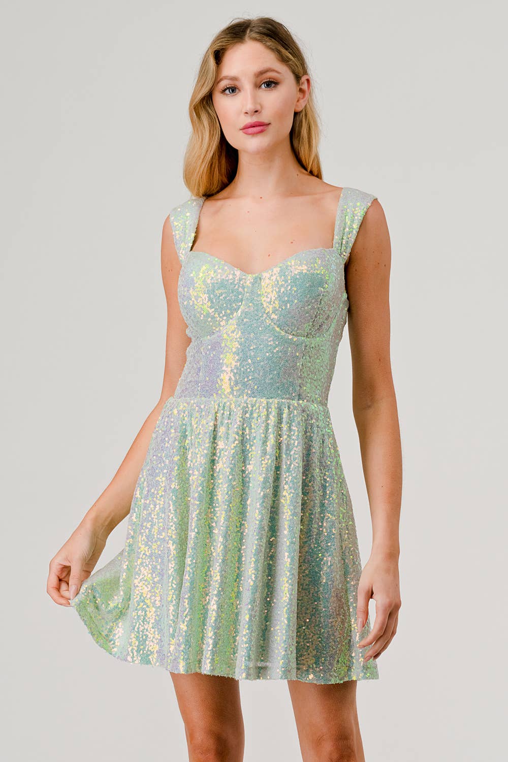 Storia Daisy and Glitter Sequin Embellished Midi Dress – Girl Intuitive