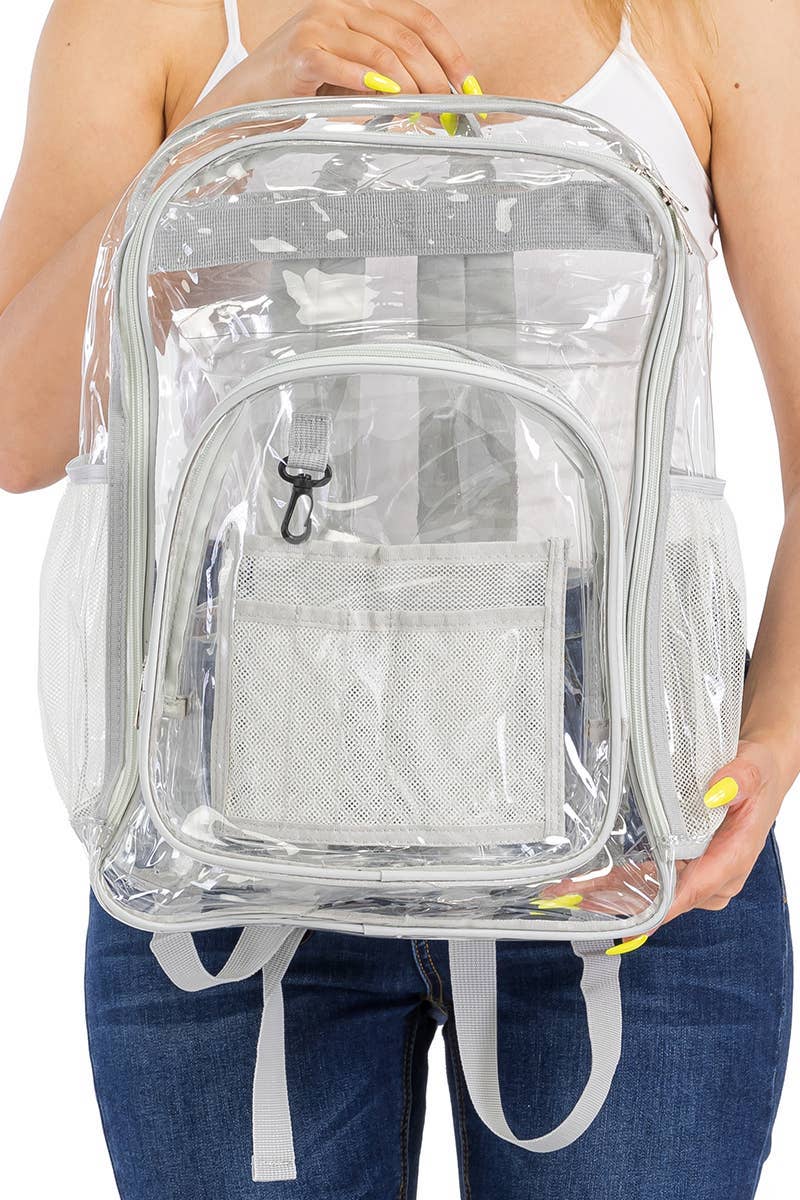 Cap Zone - Vente Sac à dos – femme - Sac à dos en PVC transparent extra large et durable4