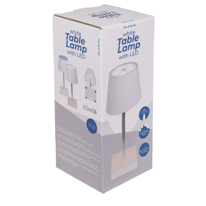 Out of the blue KG - Wholesale Accent/Desk Lamp - White Table lamp with LED,2