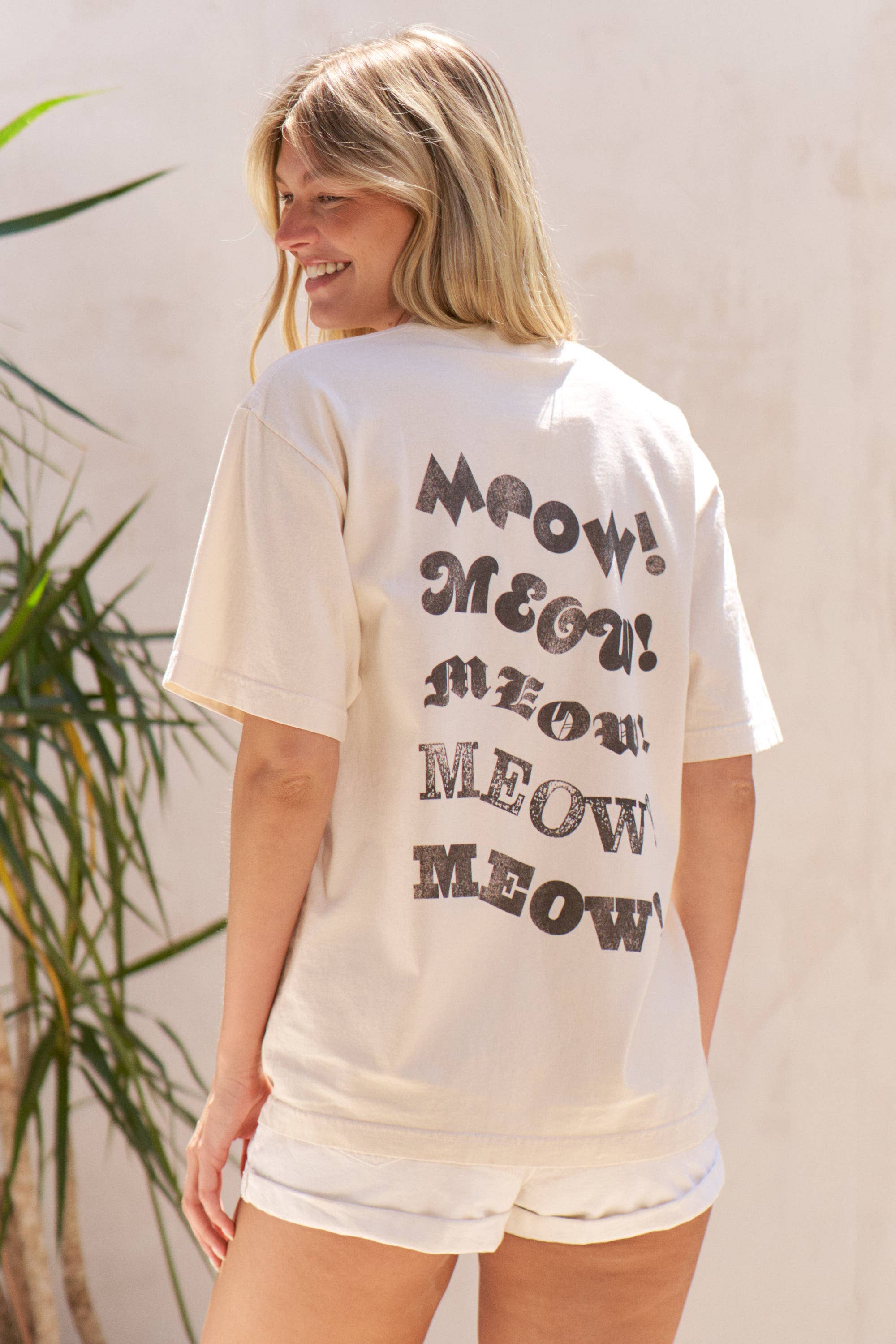 JADE BY JANE - Vente T-shirt sérigraphié – femme - T-SHIRT GRAPHIQUE DEUX CHATS QUI MIAULENT4