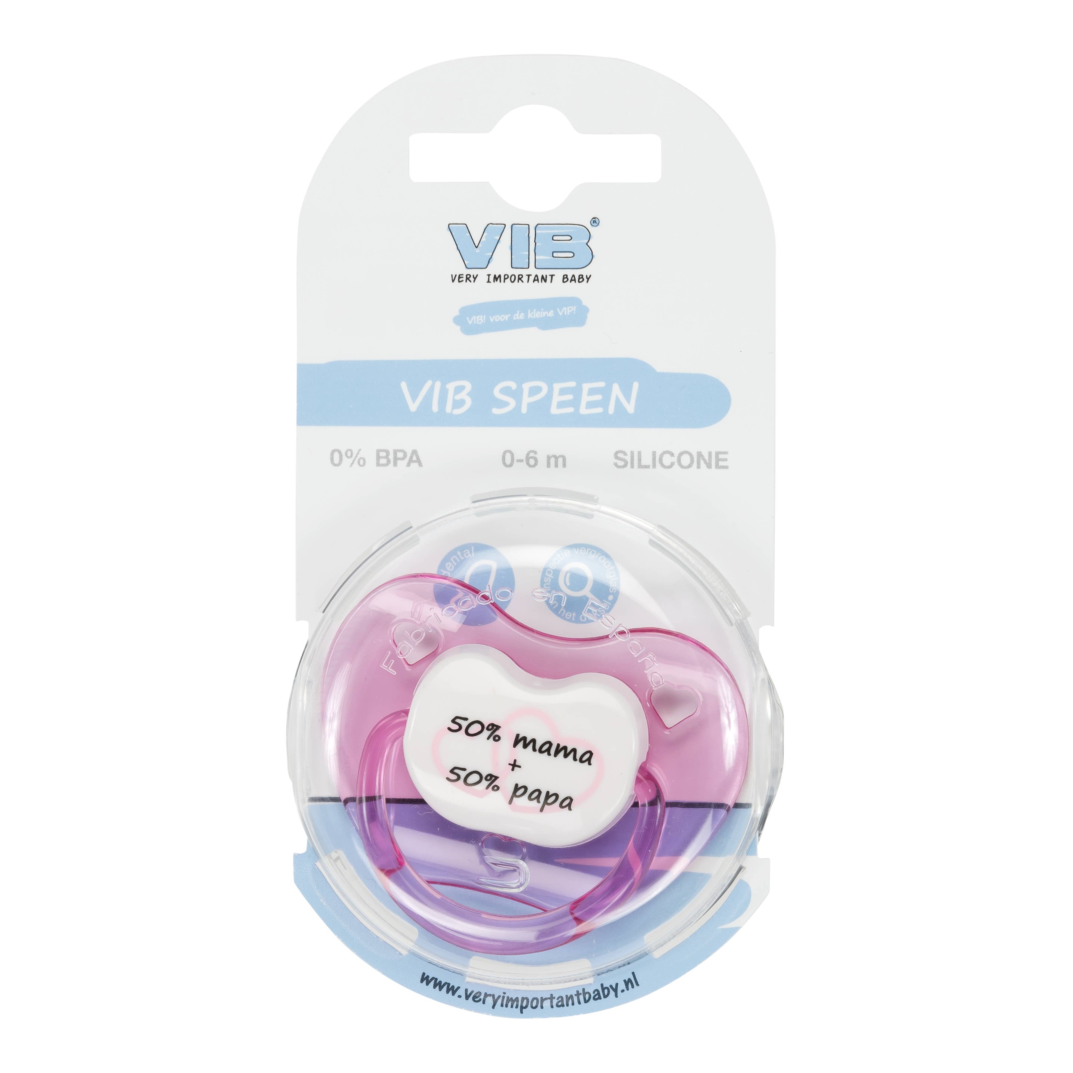 Very Important Baby® - Wholesale Pacifier - Baby - Pacifier Pink 50%Mama + 50%Papa0