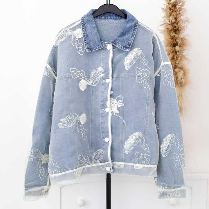 Cloud Veil Denim Jacket DNM09 for wholesale by PEACH ACCESSORIES