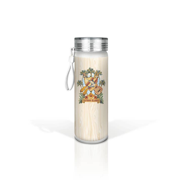 Matrix - Wholesale Water bottle - Customizable Frosted Glass 20oz Bottle: CC Seal on Birch