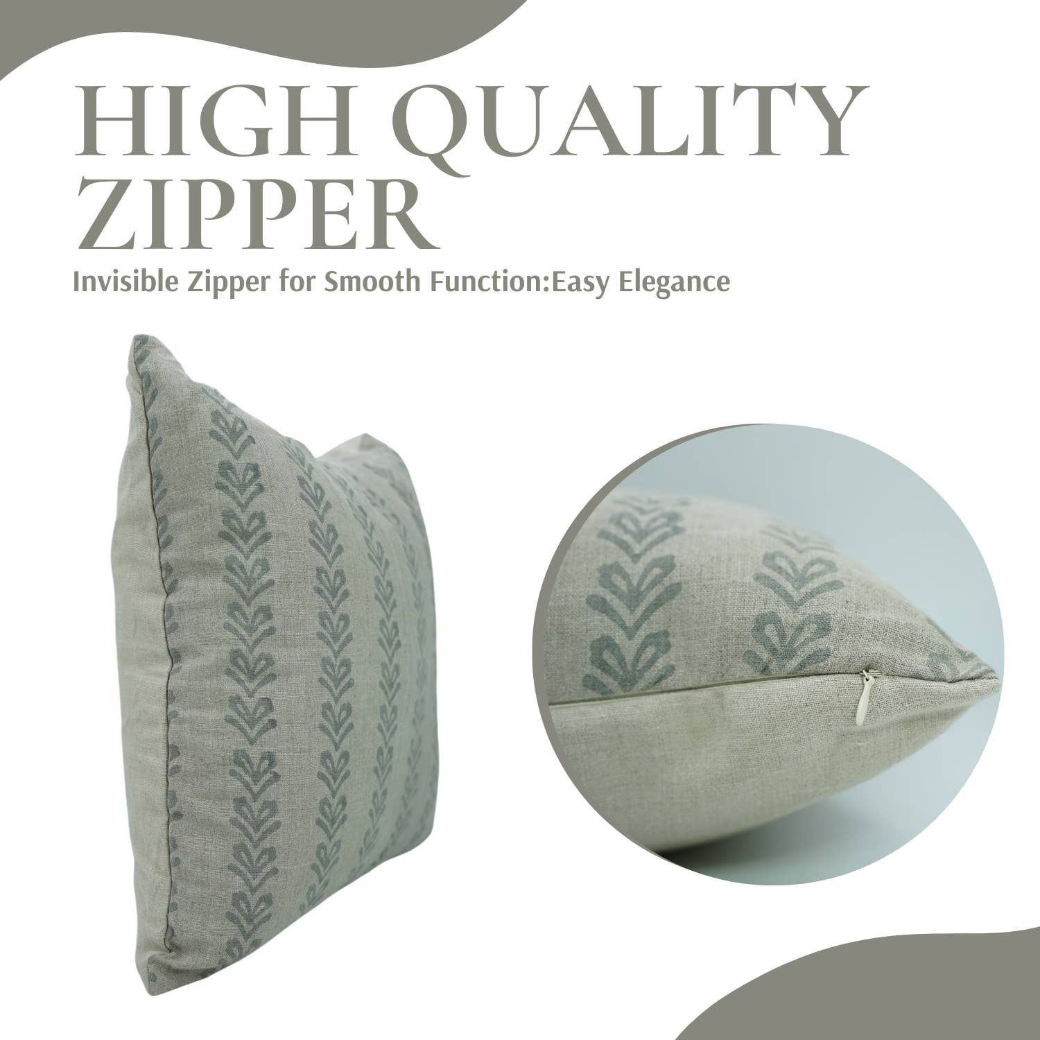 Fabdivine - Vente Housse de coussin - Housse de Coussin en Lin Pur Imprimé Unique - Flèche Tribale6