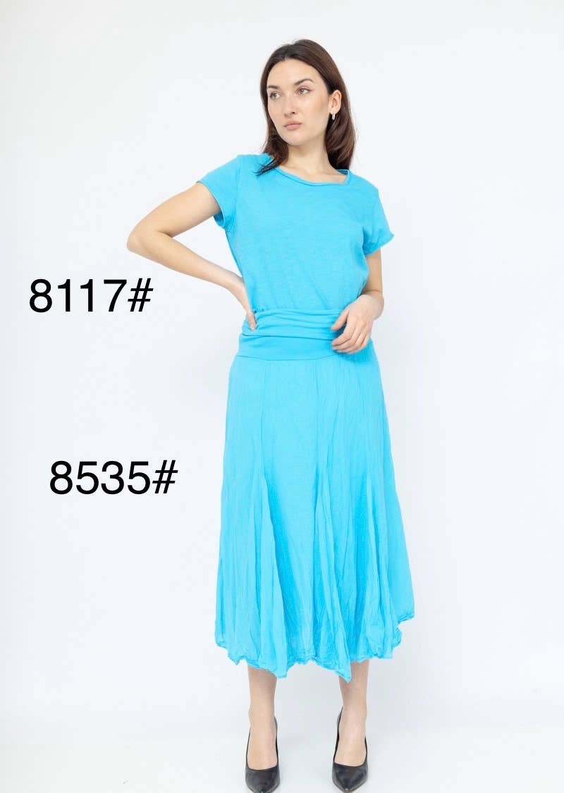 LINEN & COTTON HOUSE – Engroshandel T-shirt – til kvinder – Bomuld t-shirt med rund hals, basis 811745