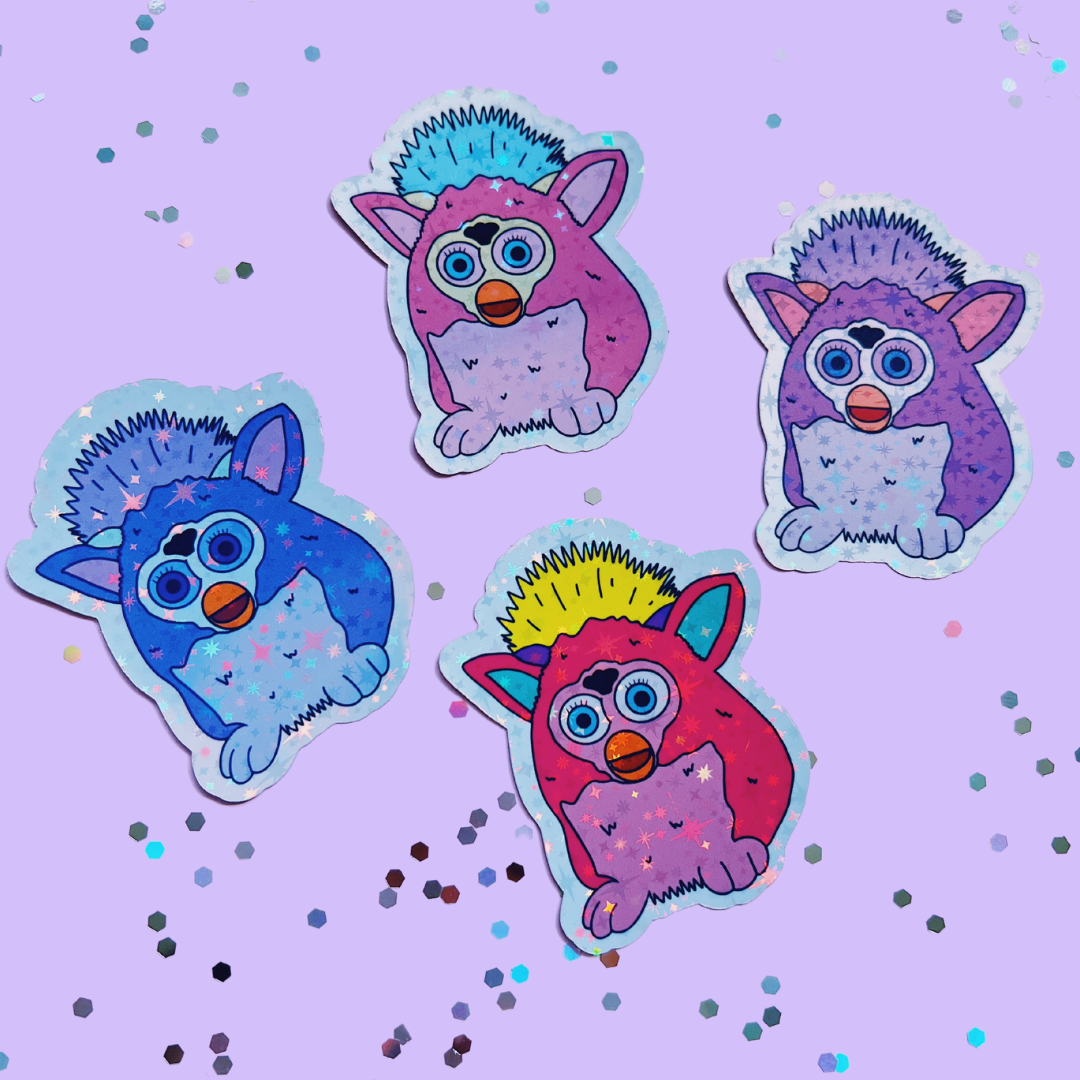 Cosmic Paper Studio - Wholesale Sticker - Holographic Furby Sticker3