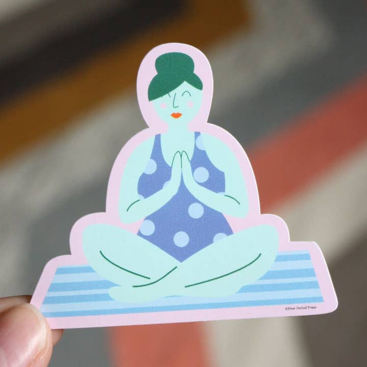 Calcomanía de vinilo para yoga para venta al por mayor de Free Period Press