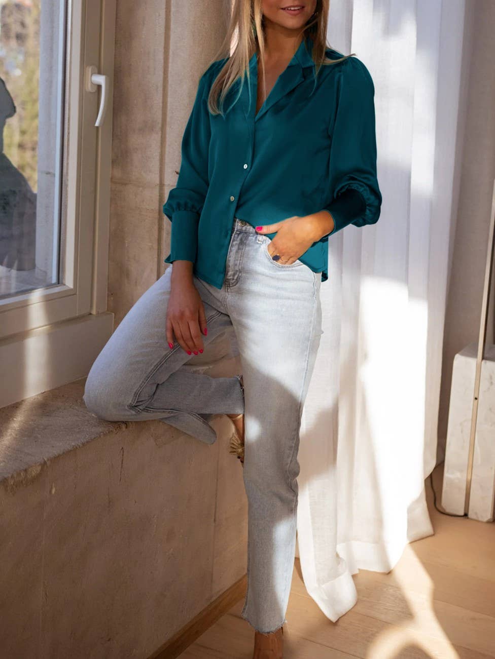 HIDDENBRAND - Wholesale Button Down Shirt - Women's - Formal classic button down shirt6