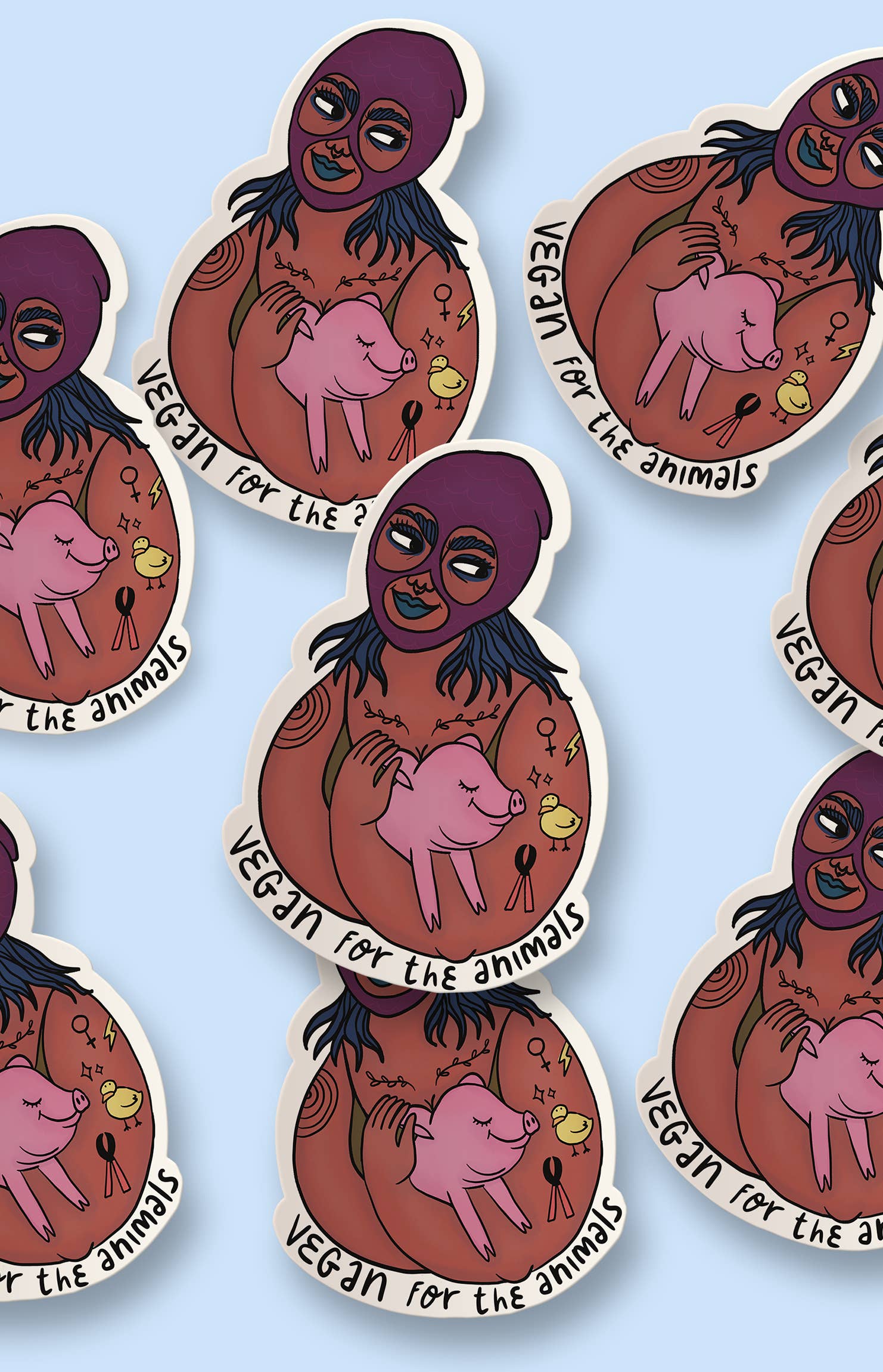 Chiaralascura – Engroshandel Klistermærke – Vegan for dyrene - klistermærke0