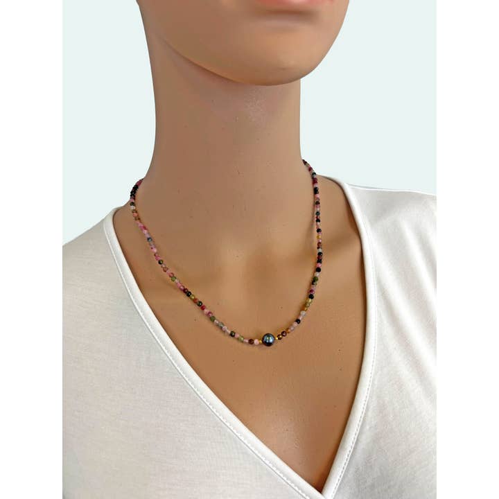 IST Jewelry - Wholesale Beaded/Pearl Necklace - Gemstones and Cultured Pearl Collar Necklace7