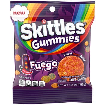 SKITTLES GUMMIES FUEGO PEG PACK for wholesale by Gotta Get It Gifts