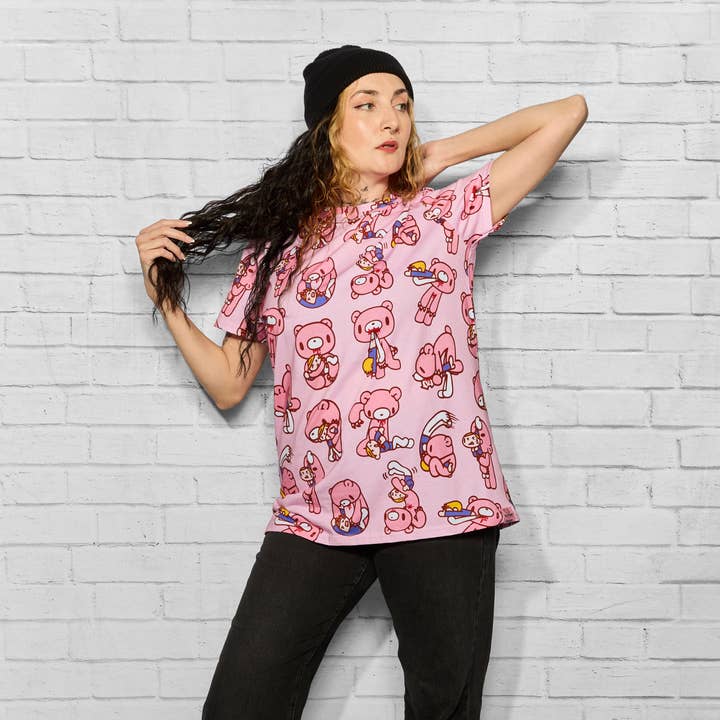 Gloomy Bear AOP T-Shirt for wholesale by Cakeworthy
