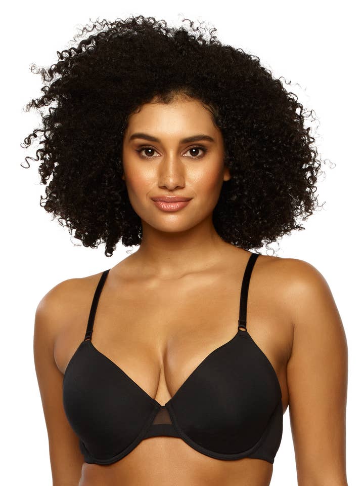So Smooth Modal Everyday Demi T-Shirt Bra - Black for wholesale by Felina