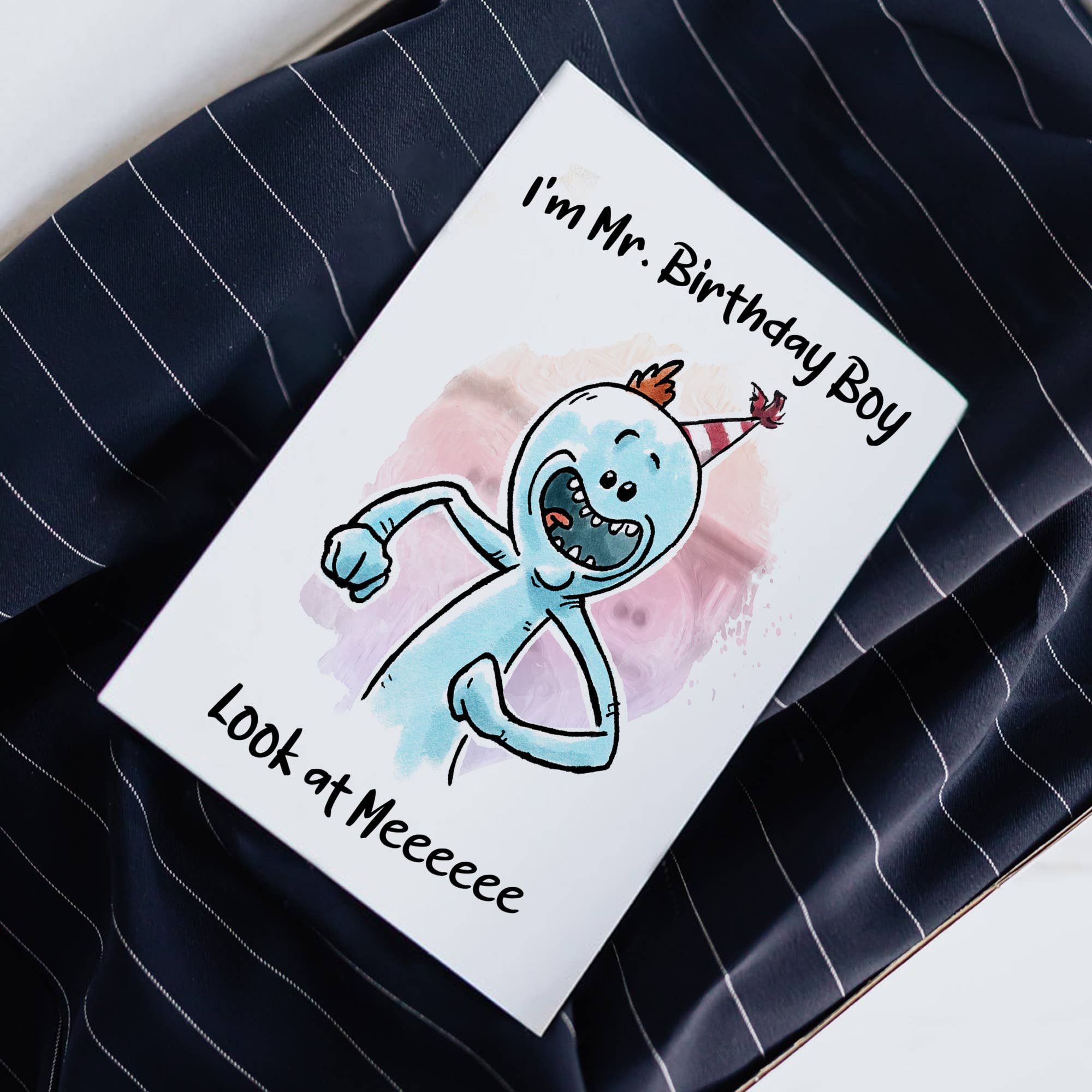Aaron Millard Illustration - Wholesale Birthday Card - "Look at Meeee" - Sci Fi Grandpa Themed Birthday Card2