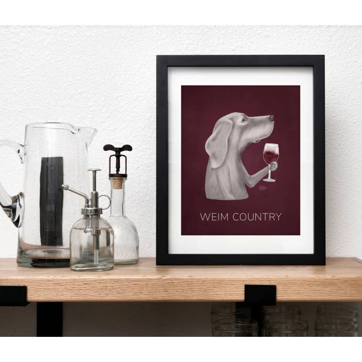 Laura Bergsma Studio – Engroshandel Kunsttryk – Weimaraner Hundekunsttryk, Weim Country6
