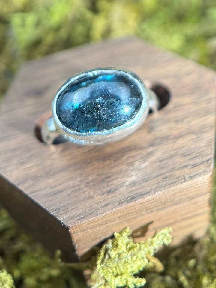 Treading Water Kyanite Ring for wholesale by Wild Wren Adornments