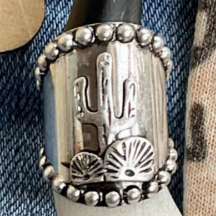Ranchy Roan Boutique - Wholesale Cocktail/Statement Ring - Western Design Cactus Cuff Ring0